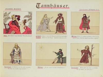 Six scenes relating to the opera 
